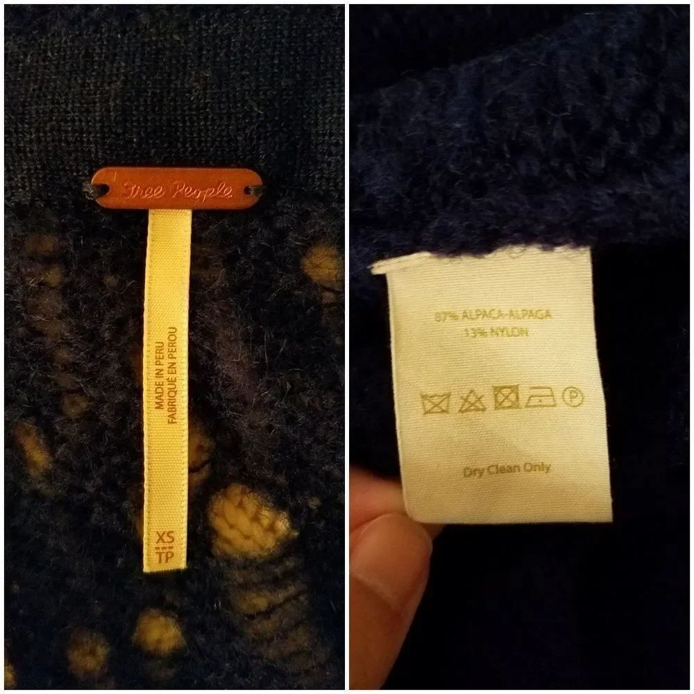 Free People Lemon Drop Crdigan sz XS - Picture 7 of 8